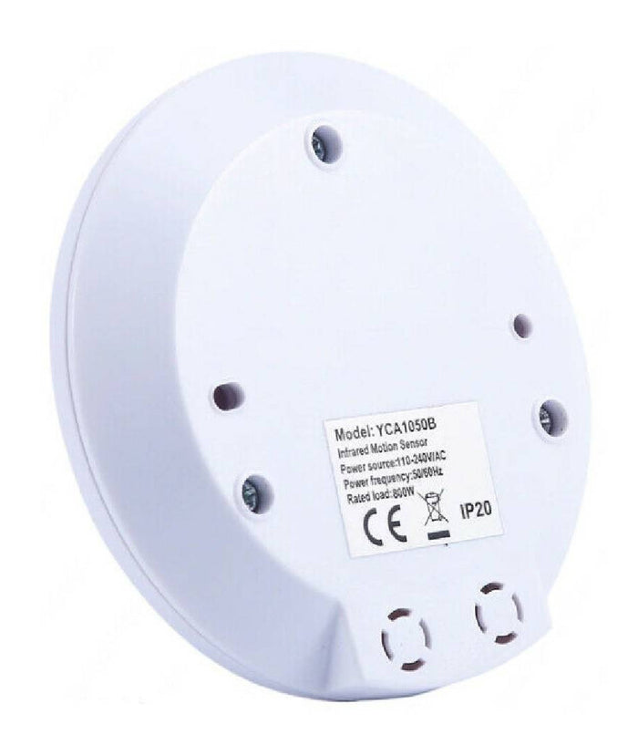 Sensore Di Movimento A Infrarossi 360° Per Lampadine 800watt Ip20 Bianco Yca1050         