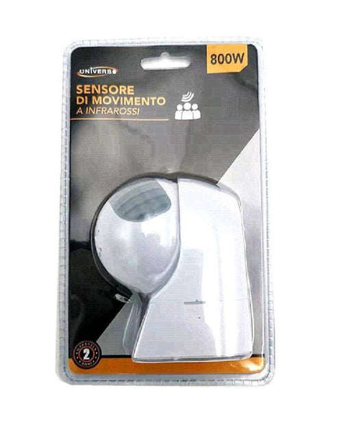 Sensore Di Movimento A Infrarossi Per Lampadine Max 800 Watt Ip44 Bianco Yca1008         