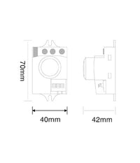 Sensore Di Movimento A Microonde Yce2001b Per Lampade Lampadine Led Max 800w Ip20         
