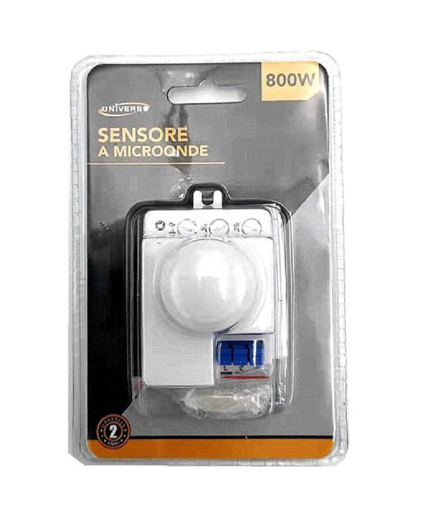 Sensore Di Movimento A Microonde Yce2001b Per Lampade Lampadine Led Max 800w Ip20         