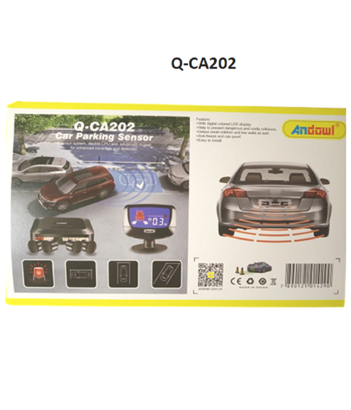 Sensore Di Parcheggio Auto Sistema A 4 Sensori Display Led Ad Ultrasuoni Q-ca202         