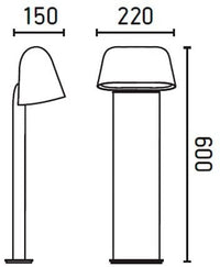 SENTINEL, Paletto per Esterni, Faro Barcelona