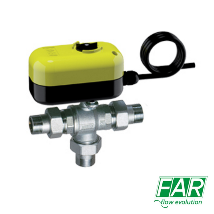 Valvola Di Zona Deviatrice 1" Motorizzata FAR 300120 M/M 3 Vie
