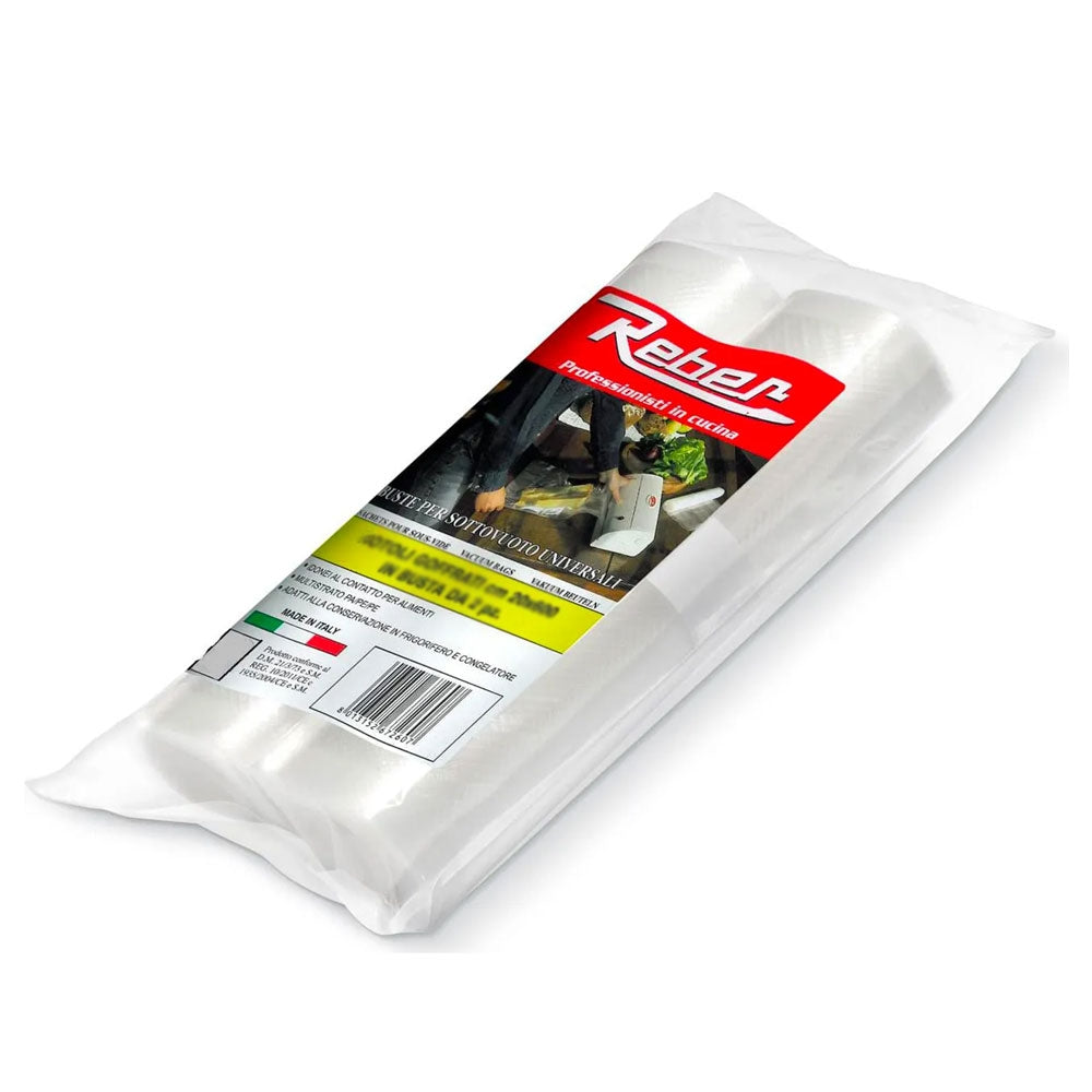 Sacchetti Per Sottovuoto REBER 25x35 cm Goffrati 100 PZ