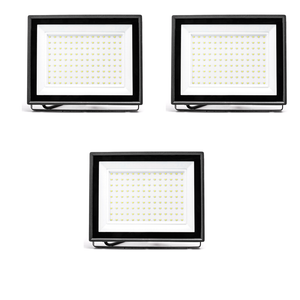FARO LED ESTERNO 50W WATT SLIM 3 PEZZI IP65 LUCE FREDDA ILLUMINAZIONE PER ESTERNO