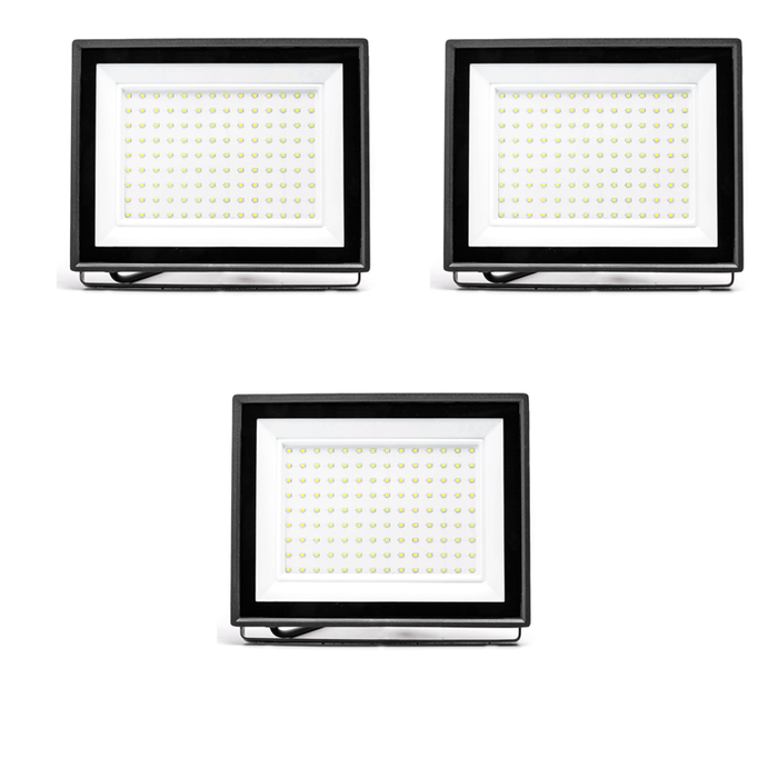 FARO LED ESTERNO 50W WATT SLIM 3 PEZZI IP65 LUCE FREDDA ILLUMINAZIONE PER ESTERNO