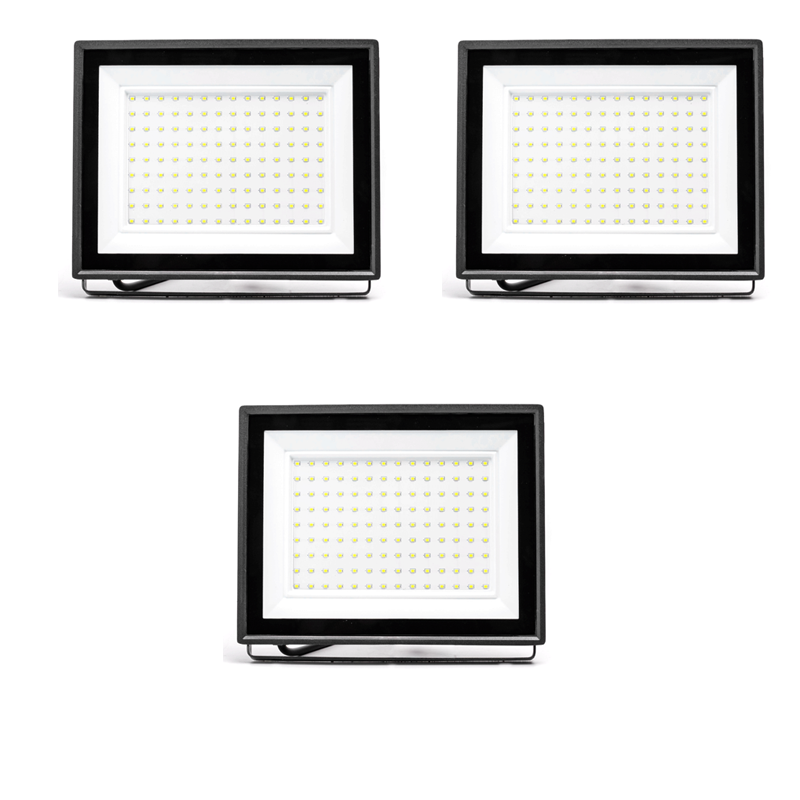 FARO LED ESTERNO 50W WATT SLIM 3 PEZZI IP65 LUCE FREDDA ILLUMINAZIONE PER ESTERNO