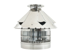 ALLINOX Aspiratore Fumo Base Tonda 350 MM Canna Fumaria Tirafumo Camino