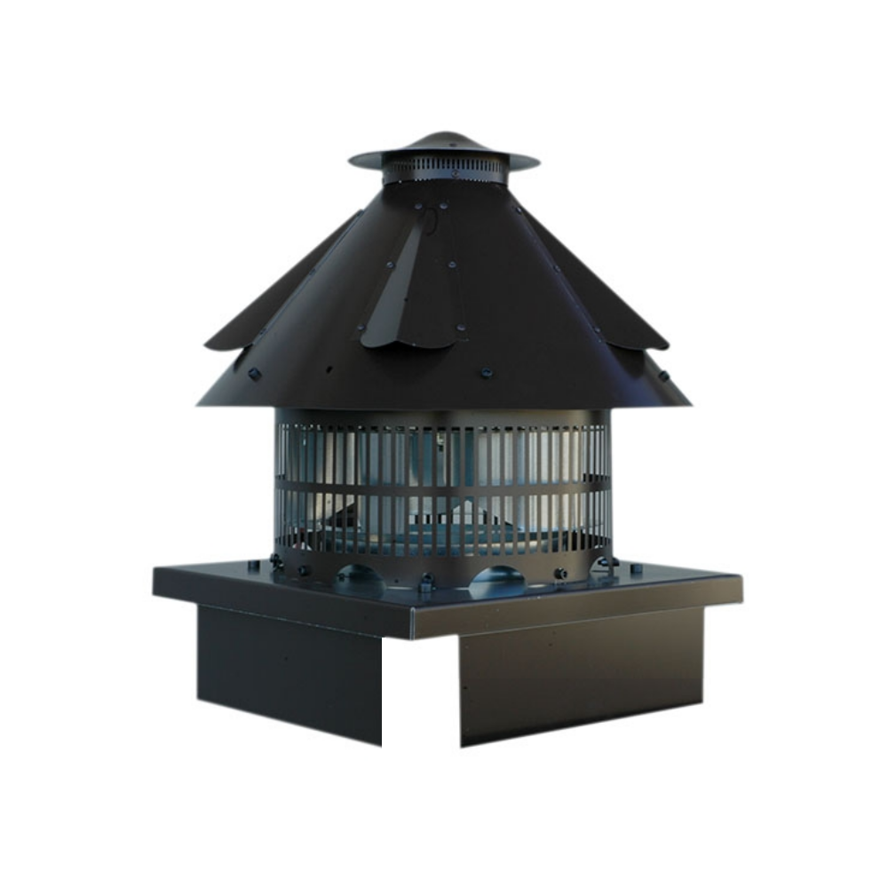 ALLINOX Aspiratore Fumo Elettrico Base Quadra Canna Fumaria Tirafumo Camino