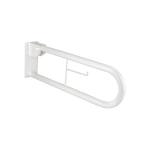 Barra di sostegno ribaltabile 70 cm per disabili con portarotolo Bianco