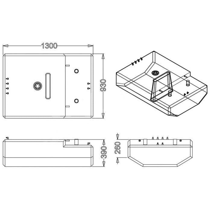 SERBATOIO CARBURANTE LT.372