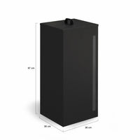 IDMarket - Serbatoio da 55 kg per pellet nero 36 x 36 x 87 cm