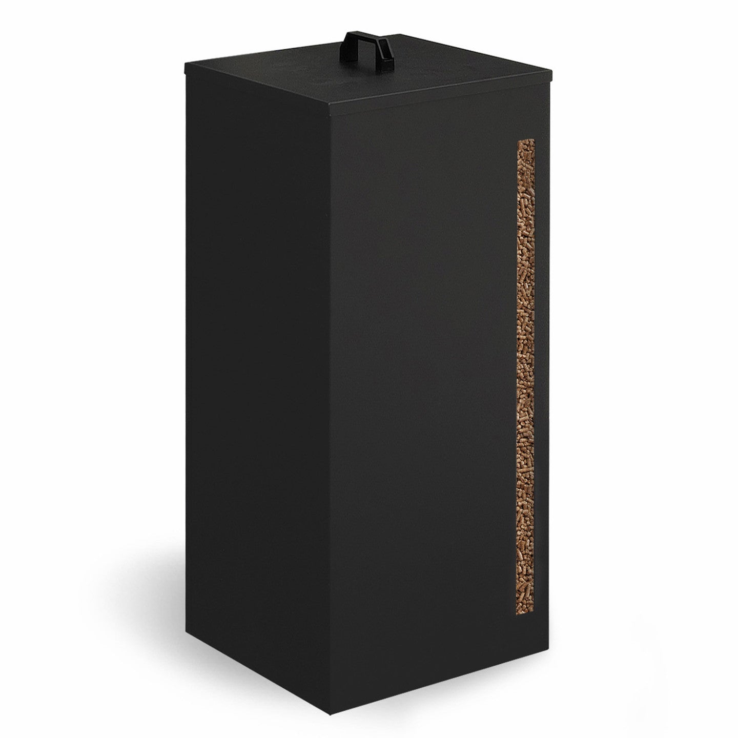 IDMarket - Serbatoio da 55 kg per pellet nero 36 x 36 x 87 cm