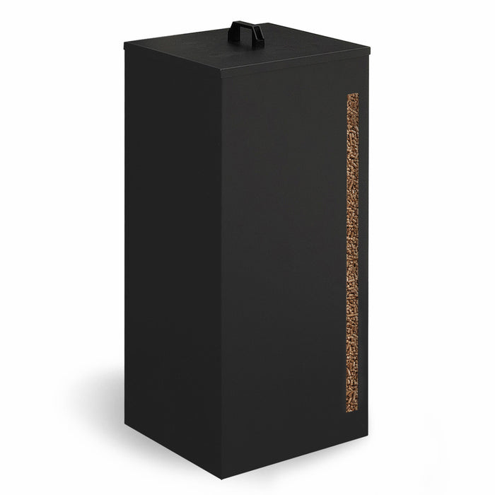 IDMarket - Serbatoio da 55 kg per pellet nero 36 x 36 x 87 cm