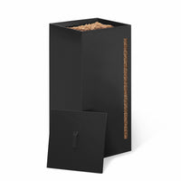 IDMarket - Serbatoio da 55 kg per pellet nero 36 x 36 x 87 cm