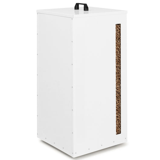 IDMarket - Serbatoio per pellet 45 kg bianco 36 x 36 x 76 cm