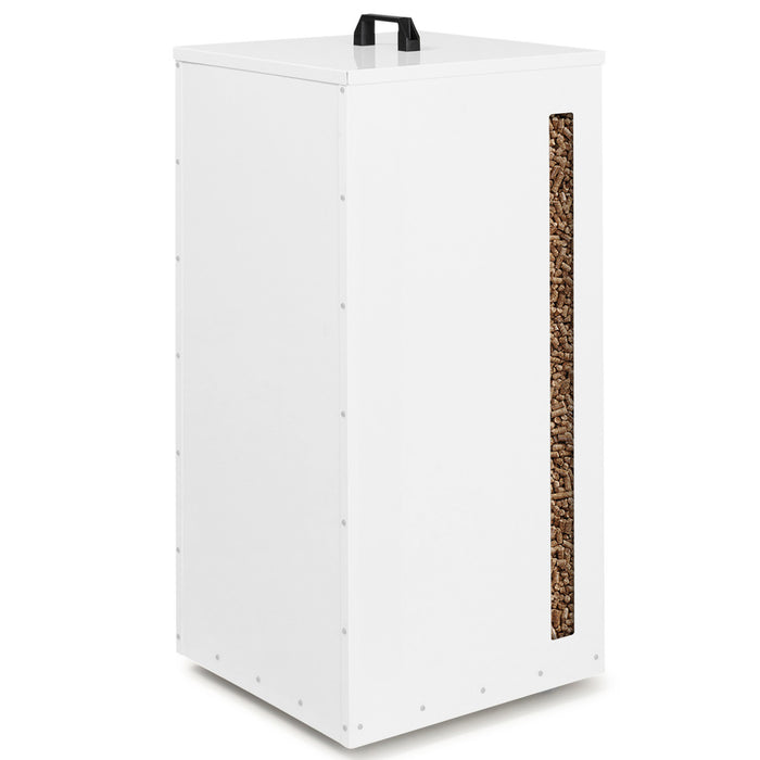 IDMarket - Serbatoio per pellet 45 kg bianco 36 x 36 x 76 cm