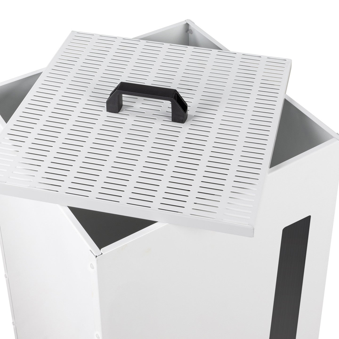 IDMarket - Serbatoio per pellet 45 kg bianco 36 x 36 x 76 cm