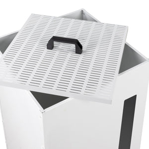 IDMarket - Serbatoio per pellet 45 kg bianco 36 x 36 x 76 cm