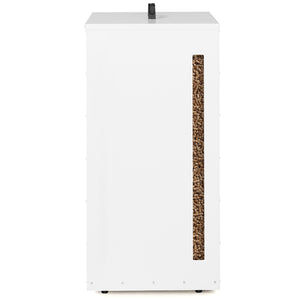 IDMarket - Serbatoio per pellet 45 kg bianco 36 x 36 x 76 cm