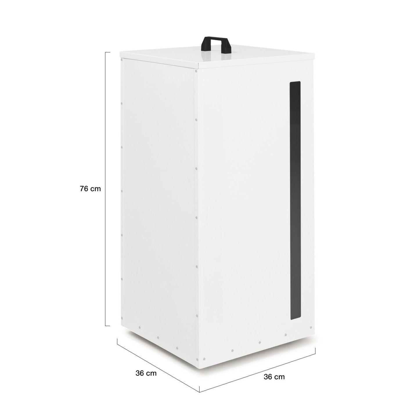 IDMarket - Serbatoio per pellet 45 kg bianco 36 x 36 x 76 cm