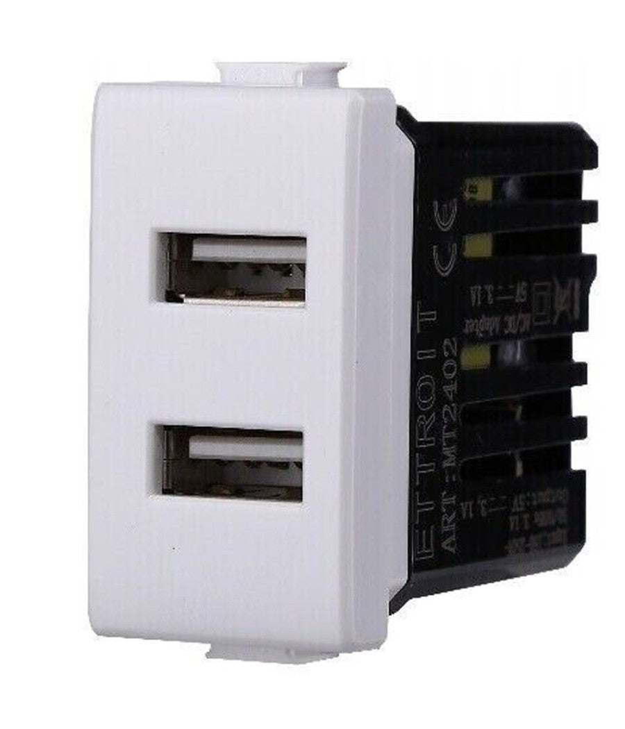 Serie Bticino Frutti Matix Compatibile Presa Schuko Lan Pulsante Deviatore Usb      Presa 2 Usb   