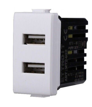 Serie Bticino Frutti Matix Compatibile Presa Schuko Lan Pulsante Deviatore Usb      Presa 2 Usb   