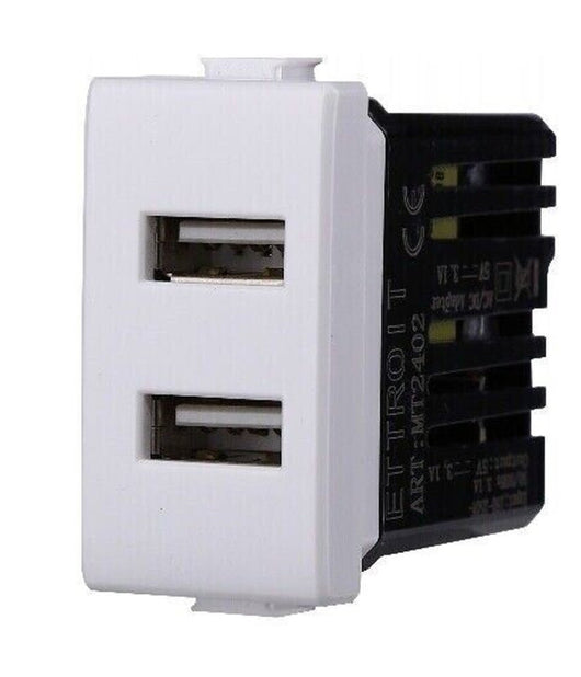Serie Bticino Frutti Matix Compatibile Presa Schuko Lan Pulsante Deviatore Usb      Presa 2 Usb   