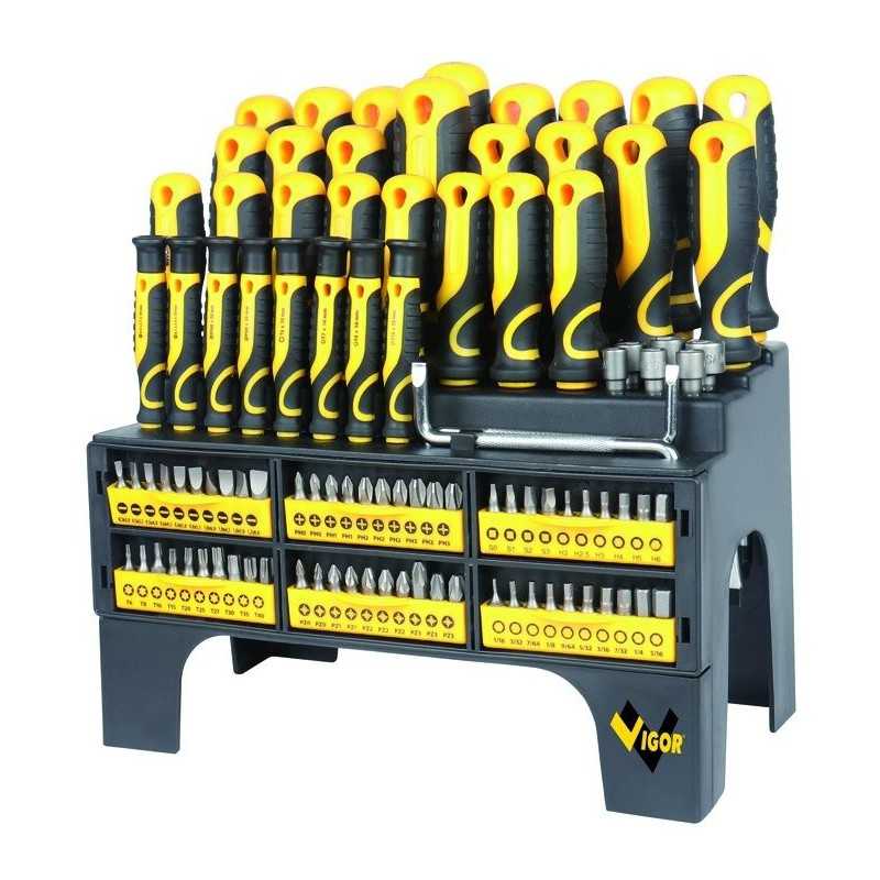 Serie Cacciavite Vigor Cacciavite e Inserti Pezzi 100
