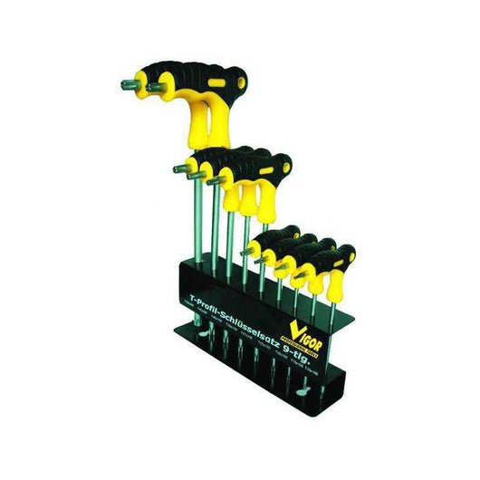 Serie Cacciaviti Vigor Crv Torx Manico a T Pezzi 9