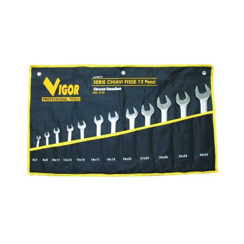 Serie Chiavi Fisse Vigor Crv-Din3110 Pezzi 12