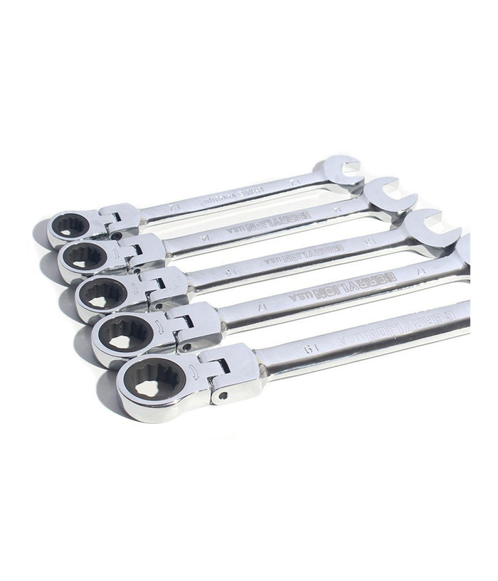 Serie Set Kit 7 Chiavi Snodo A Cricchetto Flessibili In Valigetta Trasporto         