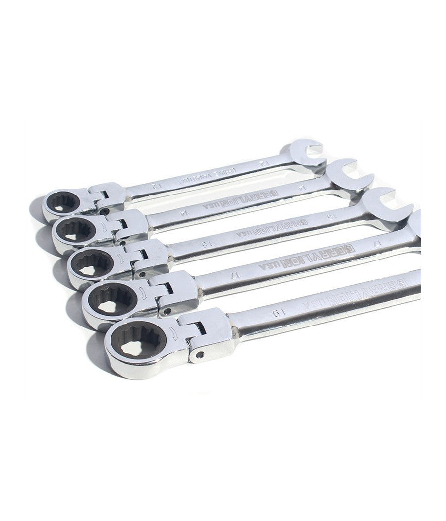 Serie Set Kit 7 Chiavi Snodo A Cricchetto Flessibili In Valigetta Trasporto         