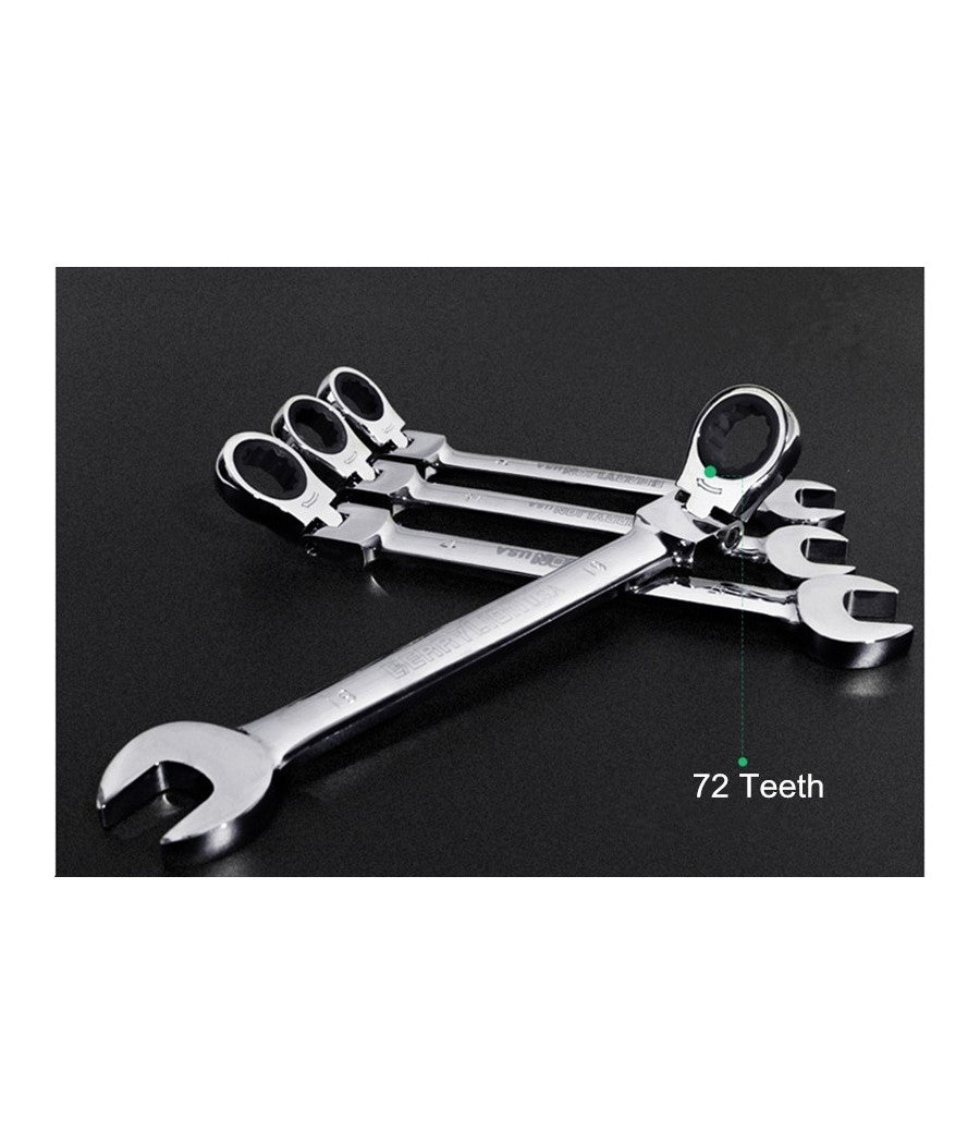 Serie Set Kit 7 Chiavi Snodo A Cricchetto Flessibili In Valigetta Trasporto         