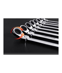 Serie Set Kit 7 Chiavi Snodo A Cricchetto Flessibili In Valigetta Trasporto         