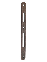 Serratura da incasso a cilindro europeo 90mm x 50mm, doppia mandata, reversibile, piastra tonda, richiamo 1/2 giro, bronzo - THIRARD