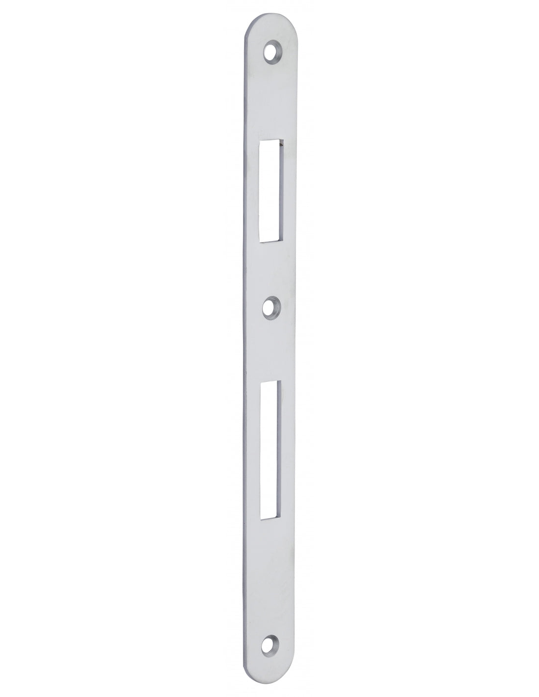 Serratura Patent da incasso 90mm x 50mm, reversibile, piastra tonda, richiamo 1/2 giro, 1 chiave, cromo opaco - THIRARD