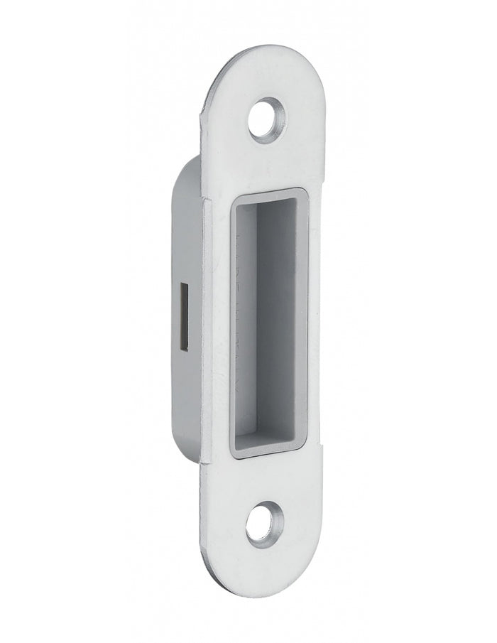 Serratura Patent da incasso 90mm x 50mm, reversibile, piastra tonda, richiamo 1/2 giro, 1 chiave, cromo opaco - THIRARD