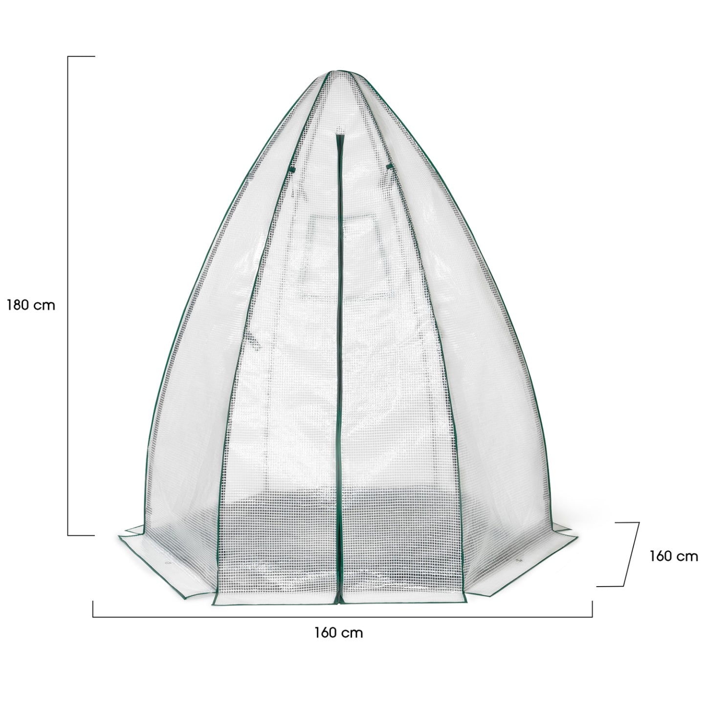 IDMarket - Serra a cupola per lo svernamento 160 x 160 x 180 CM