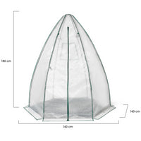 IDMarket - Serra a cupola per lo svernamento 160 x 160 x 180 CM
