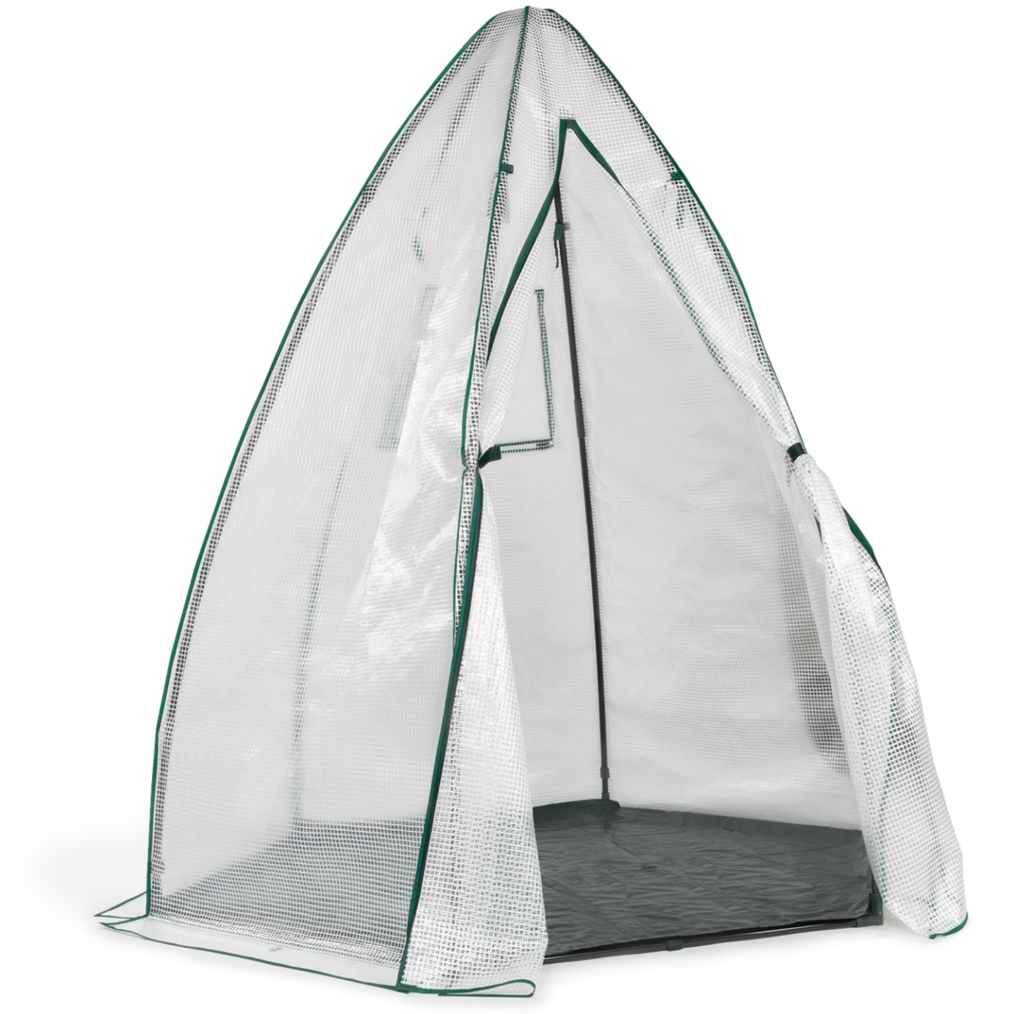 IDMarket - Serra a cupola per lo svernamento 160 x 160 x 180 CM