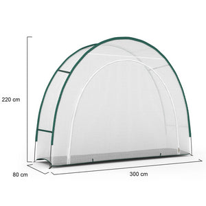 IDMarket - Serra a mezza luna 300 x 80 x 220 cm balcone e terrazza