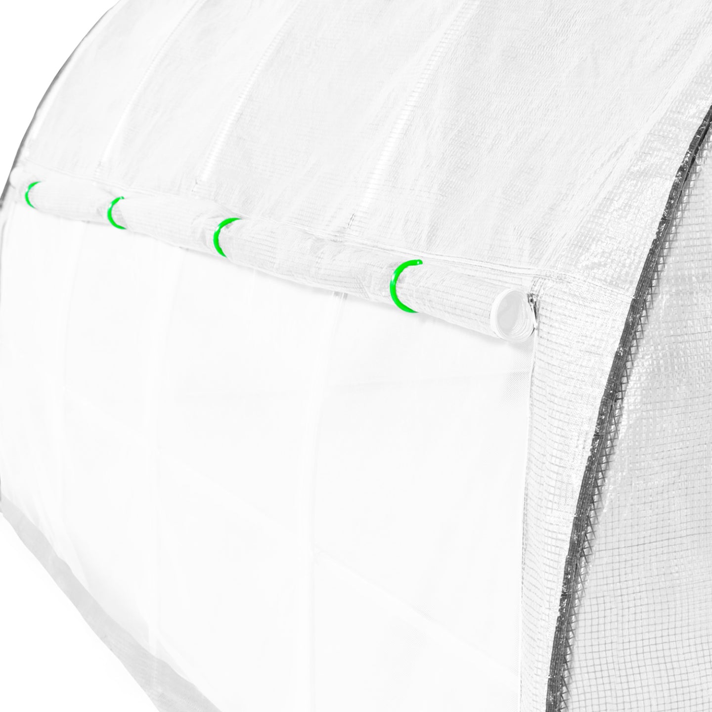 IDMarket - Serra a tunnel da giardino sollevabile bianca da 12M² con zanzariera