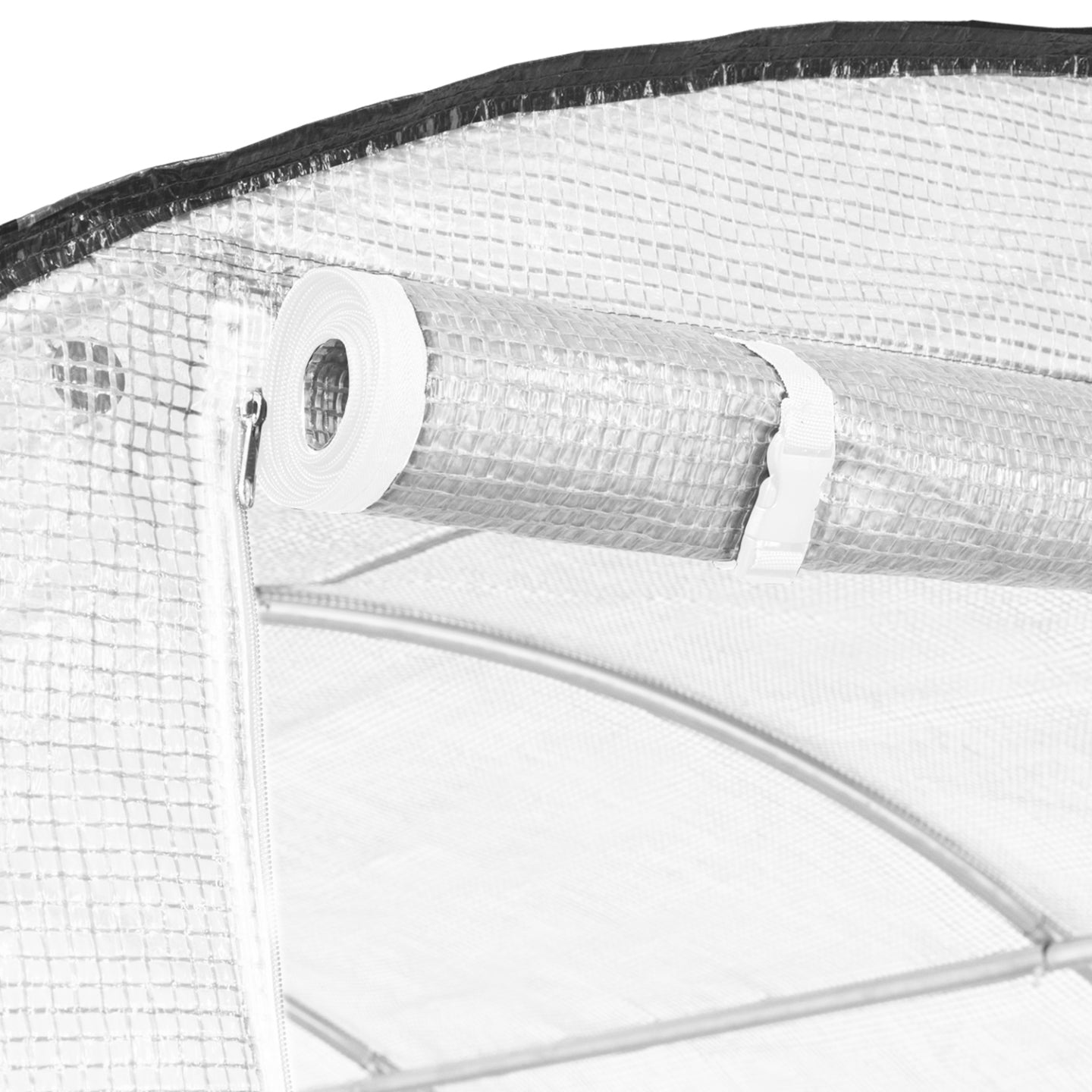 IDMarket - Serra a tunnel da giardino sollevabile bianca da 12M² con zanzariera