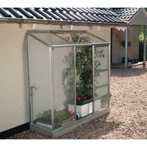 Serra addossata Vitavia Ida 1300 in alluminio anodizzato e policarbonato alveolare 4mm,  69 x 193 H 182 cm Made in Germany