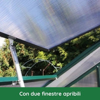 Serra Ezooza Gran Torino in Alluminio e policarbonato alveolare da 6mm. Base Inclusa. Dimensioni 250 x 430 cm