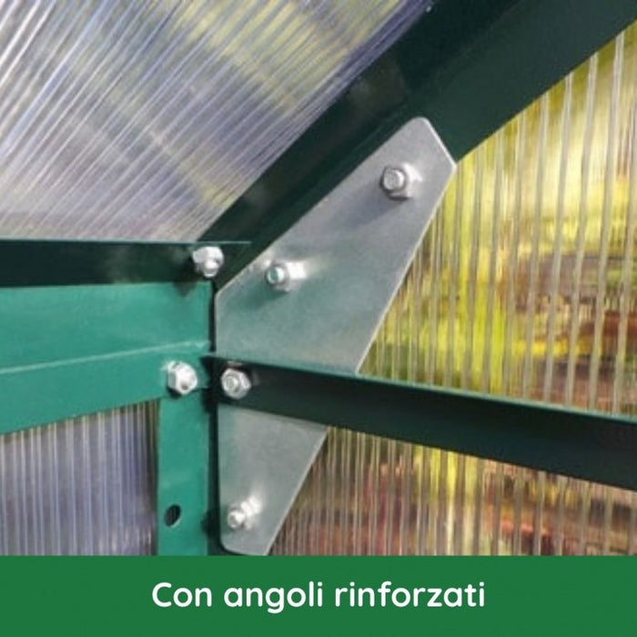 Serra Ezooza Gran Torino in Alluminio e policarbonato alveolare da 6mm. Base Inclusa. Dimensioni 250 x 430 cm