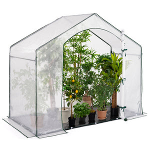 IDMarket - Serra invernale per balcone e terrazza, a forma di casa 200 x 80 x 160 cm