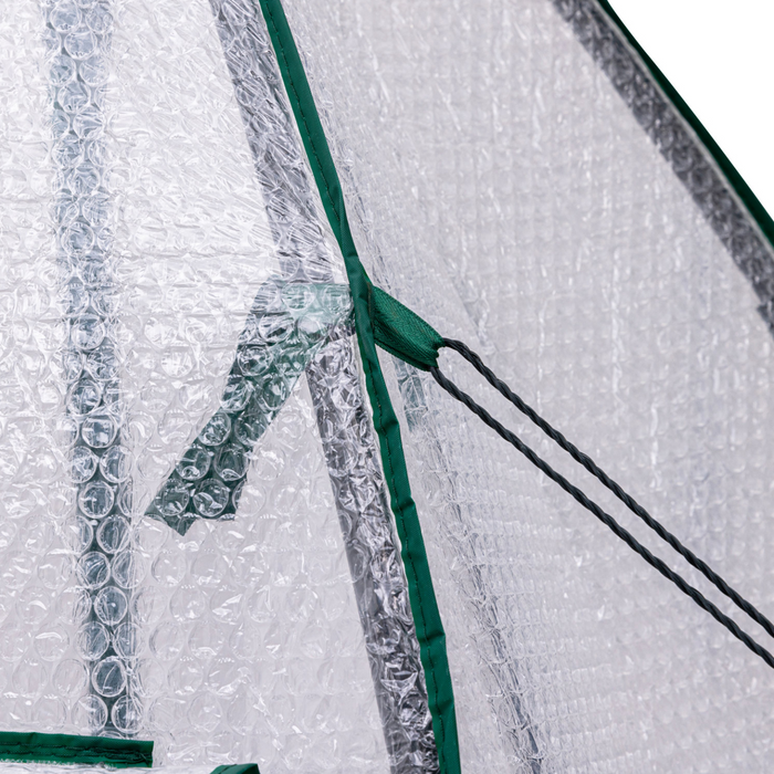 IDMarket - Serra invernale per balconi e terrazze, a forma di cupola con copertura a maxi bolle di calore 160 x 160 x 180 cm