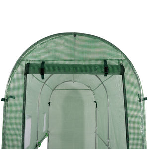 IDMarket - Serra per pomodori verde a cerniera con 2 finestre, zanzariera e porta con zip